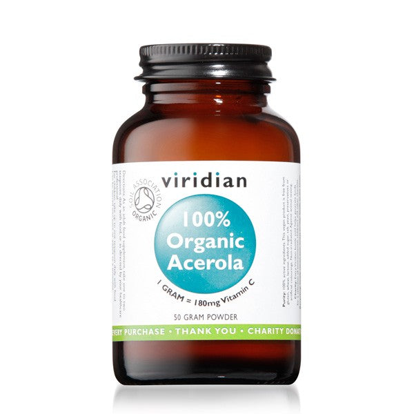 Viridian 100% organic acerola vitamin C.